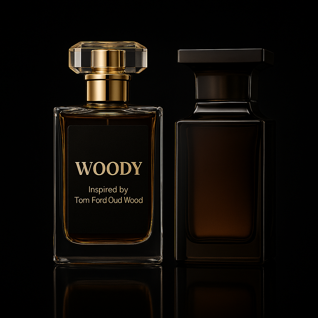 <b>Woody</b><br><i>smells like</i><br><b>Tom Ford Oud Wood</b>