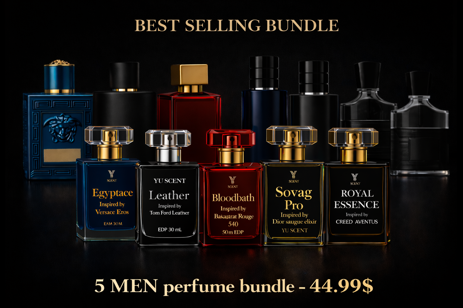 44.99$ - 5 Perfume FOR Him Bundle